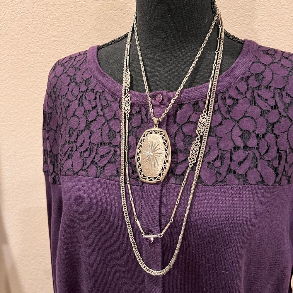 N344 NEW Three strand Laser Cut Medallion and Specialty Chains